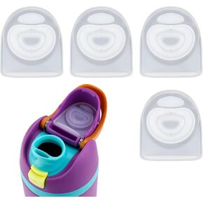 4pcs Replacement Stopper Compatible with Owala FreeSip 24oz 32oz, Silicone Stopper Gasket for Owala 16/19/24/32/40oz Seal Bottle Cap Water Bottle Top Lid Bottle Mouth Plug Accessories (Clear)