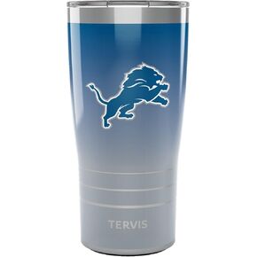 Tervis Traveler NFL Detroit Lions - Ombre Triple Walled Insulated Tumbler Travel Cup Keeps Drinks Cold & Hot, 20oz, Stainless Steel