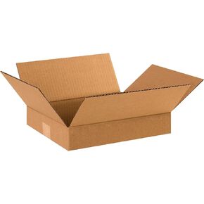 PARTNERS BRAND 12 x 10 x 2 Corrugated Cardboard Boxes, Flat 12"L x 10"W x 2"H, Pack of 25 | Shipping, Packaging, Moving, Storage Box for Home or Business, Strong Wholesale Bulk Boxes