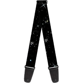 Guitar Strap Deep Space Black White 2 Inches Wide