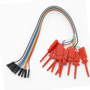 A Set 10pcs Red Logic Analyser Useful High Efficiency Clip Ideal Test Hook