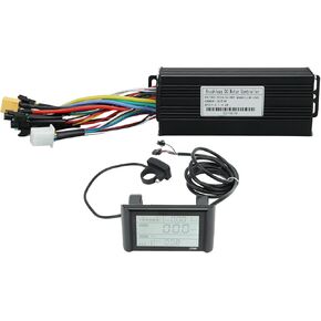 Topyond Electric Bike Conversion Kit, Bike Controller Kit, 3 Mode 30A Controller 24V 36V 48V 1000‑1500W LCD Display Panel Meter for Scooter