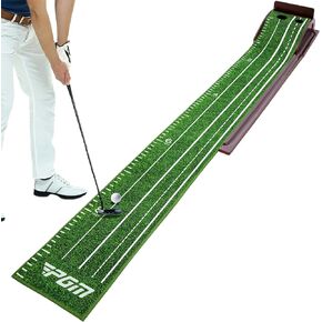PGM Indoor Golf Putting Mat with Auto Ball Return – Crystal Velvet Putting Green with Distance Markers – Foldable Golf Mat for Home, Office, and Outdoor Practice – Perfect Golf Gift in Kuwait