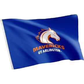 Desert Cactus The University of Texas at Arlington TUTA Flag - 3 x 5 Feet Mavericks Banner, Indoor/Outdoor Durable Fabric, 100% Polyester Design (Style 1)