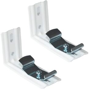 L Bracket 4pcs 3"(76mm) Length White Color for Vertical Blinds with Headrail Width 1-1/2"(38mm) Outside Mounting Bracket Clips