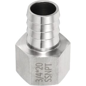 HARFINGTON 2pcs Stainless Steel Barbed Fitting 1/4" NPT Female to 1/2" Hose ID for Home Brew Pipe Fitting Direct Thread Connector Durable Construction