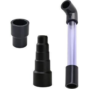 Universal Wet Vac Attachment - AC HVAC Drain Line Unclogger 3/4", 1" Vacuum Adapter to Unclog and Evacuate A/C Drain Lines, Hvac Ac Drain Line Cleaner Tool Vacuum Hose To PVC Pipe Adapter-Black