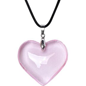 choyaxo Puffy Heart Choker Necklace Adjustable Trendy Jewelry for Women