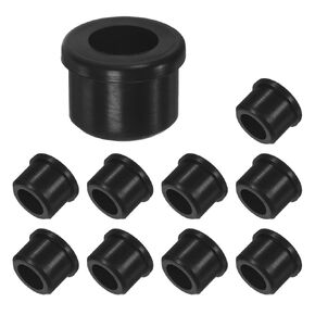 10-Pack 5/8 Inch Drill Hole, 3/8 Inch ID Silicone Rubber Grommets for Wiring, Wire Cable, Hole Plugs, Automotive, Firewall, Desk, Water Pipe, Hydroponic [Black]