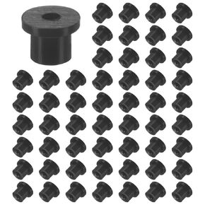 55-Pack 1/8 Inch Drill Hole, 1/16 Inch ID Silicone Rubber Grommets for Wiring, Wire Cable, Hole Plugs, Automotive, Firewall, Desk, Water Pipe, Hydroponic [Black]