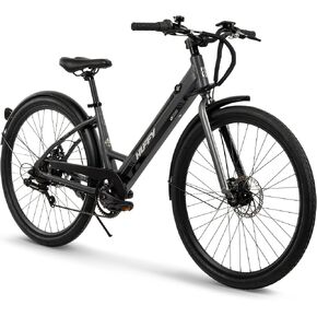 Huffy EBike for Adults, 27.5 Inch Electric Bike with 36V Battery, 350W Motor, 20 MPH Speed, Front Suspension, 21 Speeds