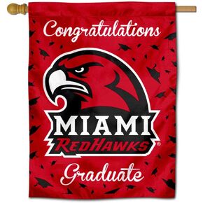 College Flags & Banners Co. Miami Redhawks Graduation Gift Banner Flag