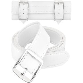 gorgecraft 1 مجموعة القرون الوسطى اثنين مشبك السيف الضفدع الحافظة مع حزام قابل للتعديل التوى السيف الحافظة كاتانا السيف حامل جلد غمد غمد السيف حزام لعيد الهالوين فارس جلد الحبوب الكاملة، أبيض in Kuwait