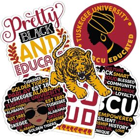 Desert Cactus Tuskegee University Sticker Golden Tigers Sticker Vinyl Decals Laptop Water Bottle Car Scrapbook (T2 HBCU-C)