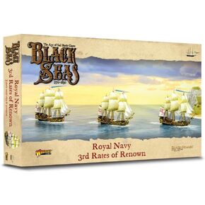 WarLord Black Seas The Age of Sail Royal Navy 3rd Rates of Renown for Black Seas Table Top Ship Combat Battle War Game 792011002, Unpainted