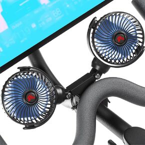 Dual Fan Compatible with Peloton Original Bike or Bike Plus Only, Battery-Free Design or Charging Required, 360° Rotation, Home Gym Accessories