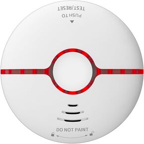 Smoke Detector, Fire Alarms with Battery Operated, Photoelectric Sensor Smoke Alarms with Light Sound Warning, Test Button, Fire Safety for Home Hotel