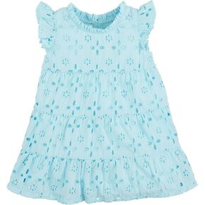 Mud Pie Girls White Mini Lula Eyelet Dress