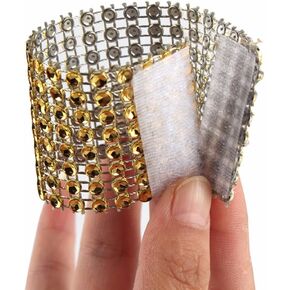 100 PCS Napkin Rings Sparkly Adornment for Wedding/Shower/Party - Golden Napkins wrap (Gold)