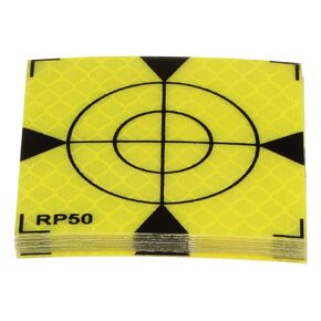 HARFINGTON 10pcs Survey Reflector Sheets 50mm Self-Adhesive Reflective Tape Survey Target Mark for Total Stations, Green