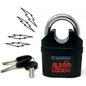 Alarm Padlock Anti-Theft Security Keyed Padlock Lock 110dB (decibels) Sound Siren