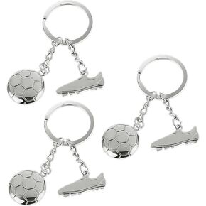 Soccer Keychain, 3 Pcs Mini Cute Soccer Keychains for Boys Soccer Ball Keychain Key Ring Soccer Party Favors Small Pendant Gifts for Soccer Fans Men Women Boys Girls