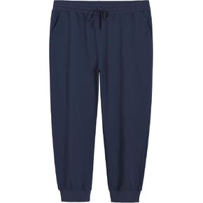 Weintee Women's Plus Size Joggers Cotton Sweatpants with Pockets