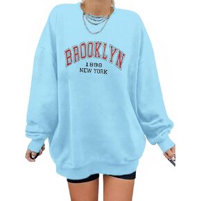 Women's Graphic Sweatshirts Oversized Long Sleeve Cute Los Angeles Loose Crewneck Pullover Sweatshirt