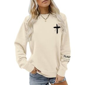 Women Christian Sweatshirt Psalms 91 Jesus Hoodie Religious Faith God Shirt Bible Verse Inspirational Pullover Tops