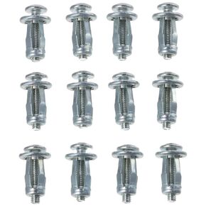 12Pcs M4 X 20 Jack Nuts, Petal Nuts, Lock Jack Nut Bolt, Expansion Nut, Thins Fixings Dowels with Screws, Expansion Clamp for Hollow Wall Iron Skin Line