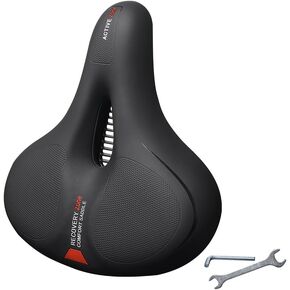 Ergonomic Bike Saddle Shock Absorbing Lightweight & Durable Breathable Ventilation Design Ideal for Mountain, Road & Hybrid Bikes