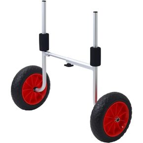 Sea Kayak Cart Dolly Trolley Cayak Wheels, Sit on Top, Adjustable Width 10'' Wheels Suitable for Kayaks with Scupper Holes