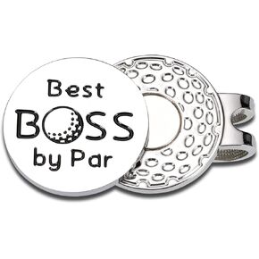 Boss Day Gifts for Boss Men, Best Boss Golf Ball Maker Boss Birthday Christmas Gift Appreciation Gift for Boss Leader Mentor Boss Gift for Going Away Retirement Golf Gifts for Golfer Hat Clip