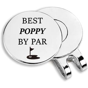 Poppy Golf Ball Marker with Magnetic Hat Clip Best Poppy by Par Golf Ball Marker Golf Hat Magnetic Clip Engraved Golfer Golf Lovers Gift