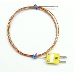 K-Type thermocouple Probe with high Temperature Kapton Plastic Insulation 752 deg F (400 deg C) (3 ft)