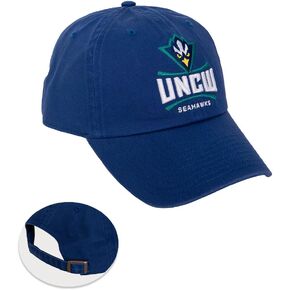 Desert Cactus University of North Carolina Wilmington Baseball Hat Seahawks UNCW Brimmed Embroirderd Cap Adjustable Cloth Strap Adult (Style A) Blue