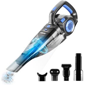 DEKOPRO Cordless Handheld Rechargeable Vacuum Cleaner, Small Car Vacuum Portable Cordless with 8000PA Powerful Suction, LED Light, Vacuum Cleaner with Multi Accessories for Home and Car, Black