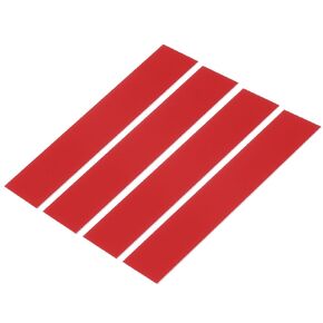 MECCANIXITY ABS Plastic Sheet 8"x2"x0.05" ABS Styrene Sheets for Building Model DIY Crafts Panel 4 Pcs, Red/White