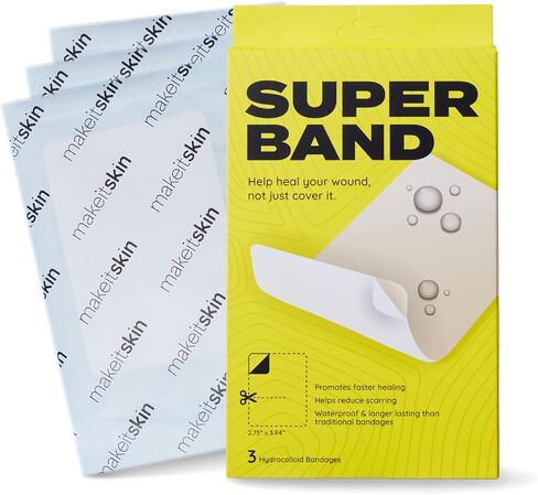 Superband Hydrocolloid ضمادات مضادة للماء خلط الجرح بواسطة Makeitskin | شفاء رفيع وسريع ، ندبة تقلل من الخدوش ، القطع ، الحروق ، البثور ، طفح الطريق in Saudi Arabia