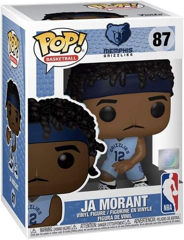POP NBA: Grizzlies - Ja Morant (Alternate Uniform) Funko Vinyl Figure (Bundled with Compatible Box Protector Case), Multicolor, 3.75 inches in Saudi Arabia