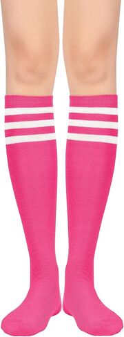 Century Star 3 Pairs Striped Knee High Tube Socks for Women Casual Long Stockings in Kuwait