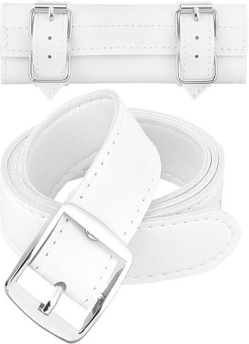 gorgecraft 1 مجموعة القرون الوسطى اثنين مشبك السيف الضفدع الحافظة مع حزام قابل للتعديل التوى السيف الحافظة كاتانا السيف حامل جلد غمد غمد السيف حزام لعيد الهالوين فارس جلد الحبوب الكاملة، أبيض in Kuwait