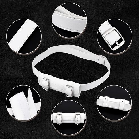 gorgecraft 1 مجموعة القرون الوسطى اثنين مشبك السيف الضفدع الحافظة مع حزام قابل للتعديل التوى السيف الحافظة كاتانا السيف حامل جلد غمد غمد السيف حزام لعيد الهالوين فارس جلد الحبوب الكاملة، أبيض in Kuwait