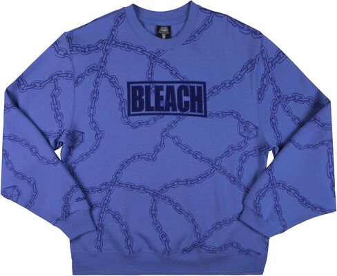 Bioworld Bleach Soul Chains Crew Neck Long Sleeve Blue Sweatshirt in Saudi Arabia