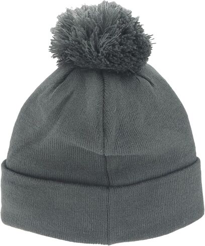 ZHATS Standard NCAA Officially Licensed Pom Beanie Patch Brick Charcoal, Grey, One Size in Saudi Arabia