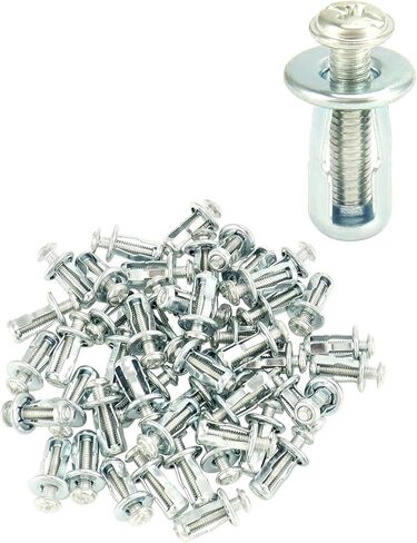 QWORK M4 x 20 Jack Nuts Expansion Nut، 50 حزمة من صواميل البتلة مع مجموعة مسامير، للتطبيقات ذات المواد الرقيقة الناعمة أو الهشة in Saudi Arabia