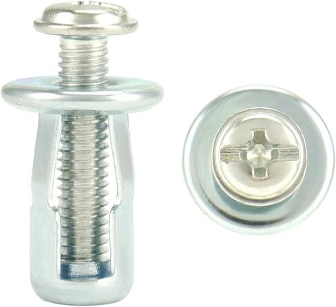 QWORK M4 x 20 Jack Nuts Expansion Nut، 50 حزمة من صواميل البتلة مع مجموعة مسامير، للتطبيقات ذات المواد الرقيقة الناعمة أو الهشة in Saudi Arabia