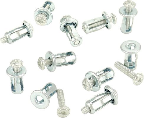 QWORK M4 x 20 Jack Nuts Expansion Nut، 50 حزمة من صواميل البتلة مع مجموعة مسامير، للتطبيقات ذات المواد الرقيقة الناعمة أو الهشة in Saudi Arabia