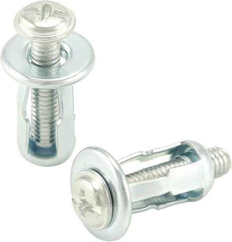 QWORK M4 x 20 Jack Nuts Expansion Nut، 50 حزمة من صواميل البتلة مع مجموعة مسامير، للتطبيقات ذات المواد الرقيقة الناعمة أو الهشة in Saudi Arabia