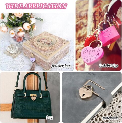 4 PCS MINI Sliver Heart على شكل قلب قفل ، قفل صغير لطيف مع أقفال حقيبة رئيسية ، قفل حب صغير لصندوق المجوهرات ، مذكرات ، حقيبة يد ، خزانة ، مدرسة ، صالة رياضية ، فصل دراسي ، لعبة مطابقة in Saudi Arabia